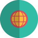 Globe folded icon
