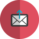 Upload mail folded icon