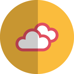 Cloudy day folded icon