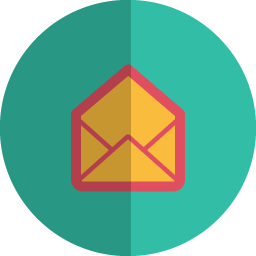 Open mail folded icon