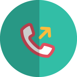 Outgoing call folded icon