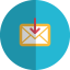 Download mail folded icon
