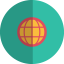 Globe folded icon
