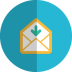 Mail-download-folded icon