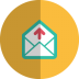Mail-upload-folded icon