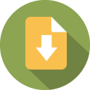 Document arrow download icon