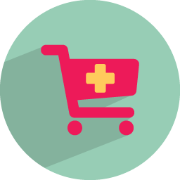 Medicine cart icon