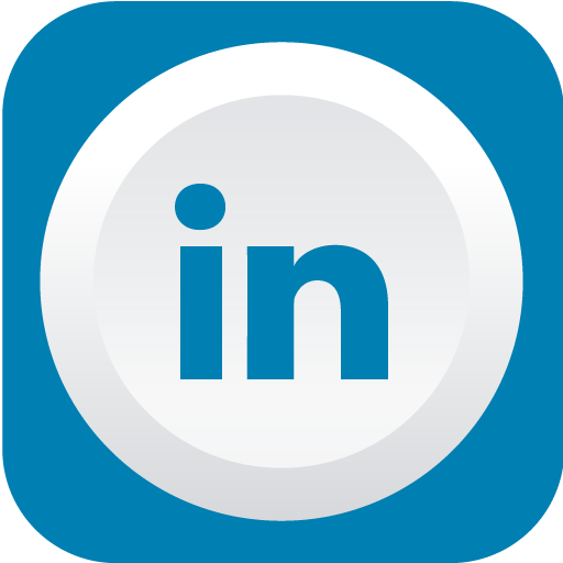 Linkedin Icon | Rounded Flat Social Iconset | GraphicLoads
