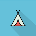 Camp tent icon