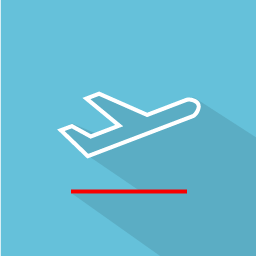 Airplane takeoff icon