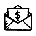Envelope money icon