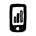 Smartphone charts icon