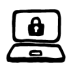 Laptop-lock icon