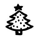 Star christmas tree icon
