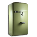 Vintage fridge green icon