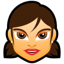 Female Face FG 1 brunette icon