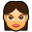 Female Face FG 2 brunette icon
