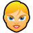 Female Face FE 2 blonde icon