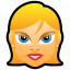 Female Face FE 3 blonde icon