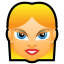 Female Face FE 4 blonde icon