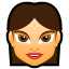 Female Face FG 2 brunette icon