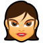 Female Face FG 3 brunette icon