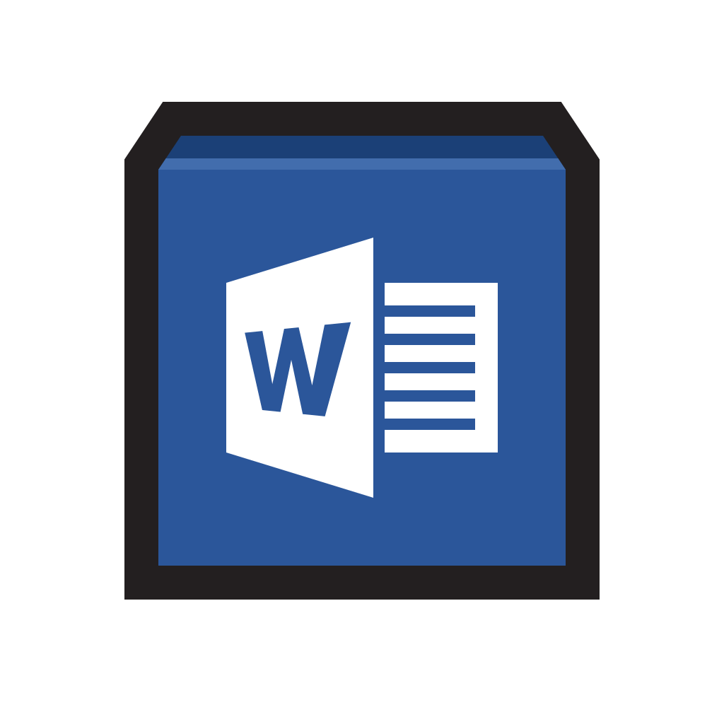 Microsoft Word Icon Flat Strokes App Iconset Hopstarter