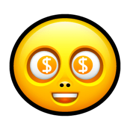 Smiley dollar icon