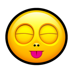 Smiley stick tongue icon
