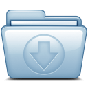 Blue Download icon