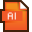 File Adobe AI icon