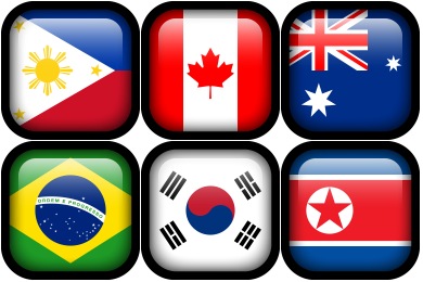 Square Flags Icons