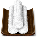 Oshibori wet hand towel icon