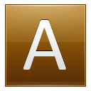 Letter-A-gold icon