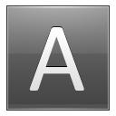 Letter A grey icon