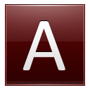 Letter A red icon