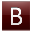 Letter B red icon