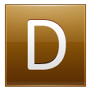 Letter D gold icon