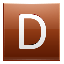 Letter D orange icon