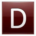 Letter D red icon