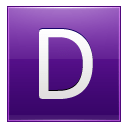 Letter-D-violet icon