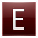 Letter E red icon