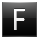 Letter F black icon