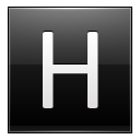 Letter H black icon
