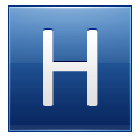 Letter-H-blue icon