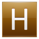 Letter-H-gold icon