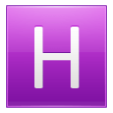 Letter H pink icon