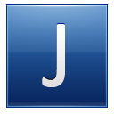 Letter J blue icon