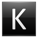 Letter K black icon