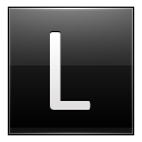 Letter L black icon